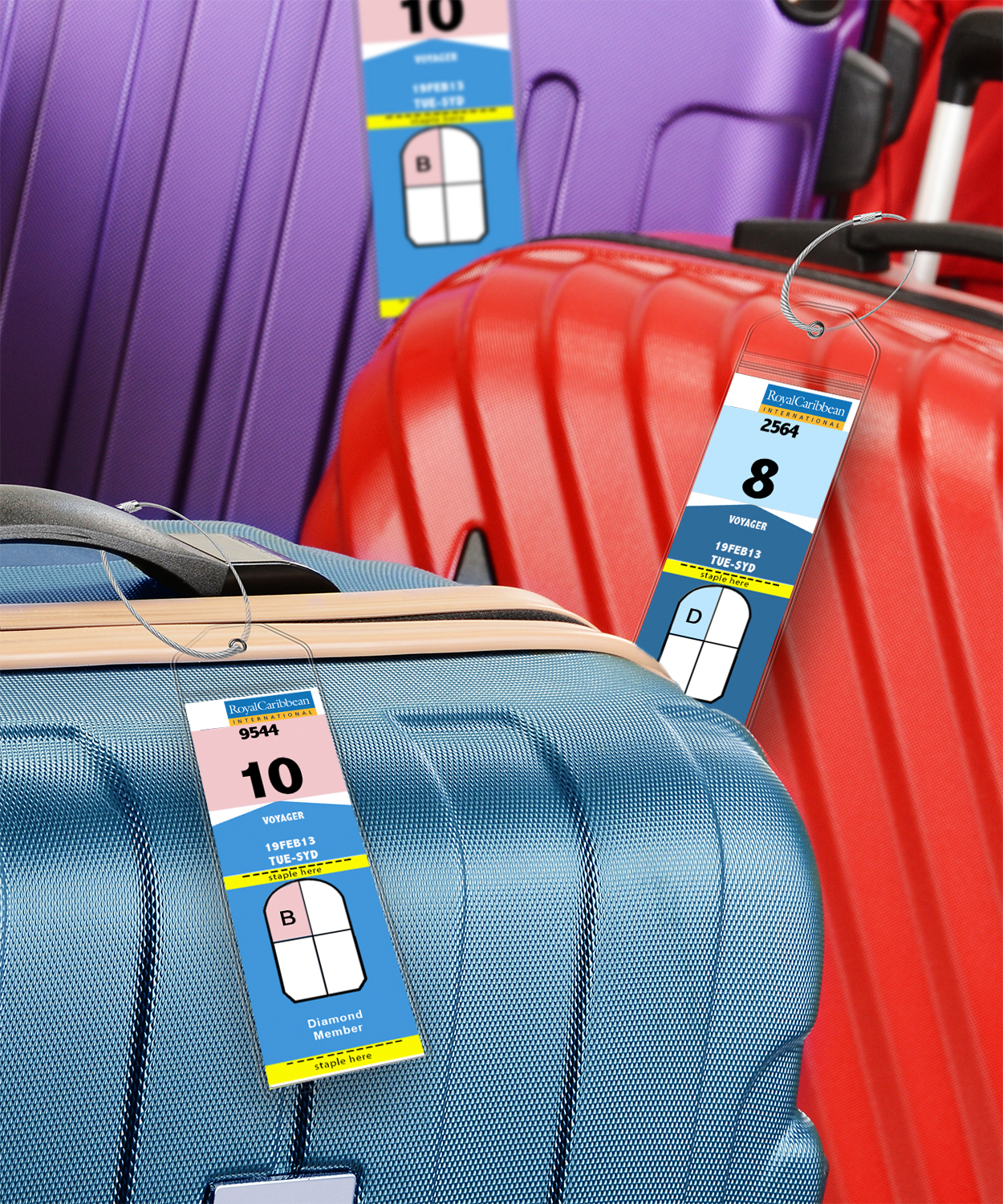 folding cruise luggage tags